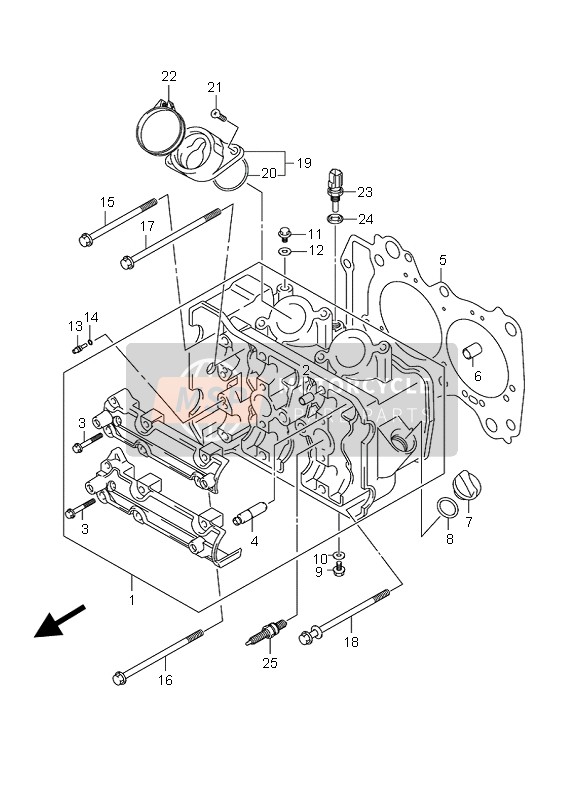 Suzuki AN650A BURGMAN EXECUTIVE 2006 Cylinder Head for a 2006 Suzuki AN650A BURGMAN EXECUTIVE